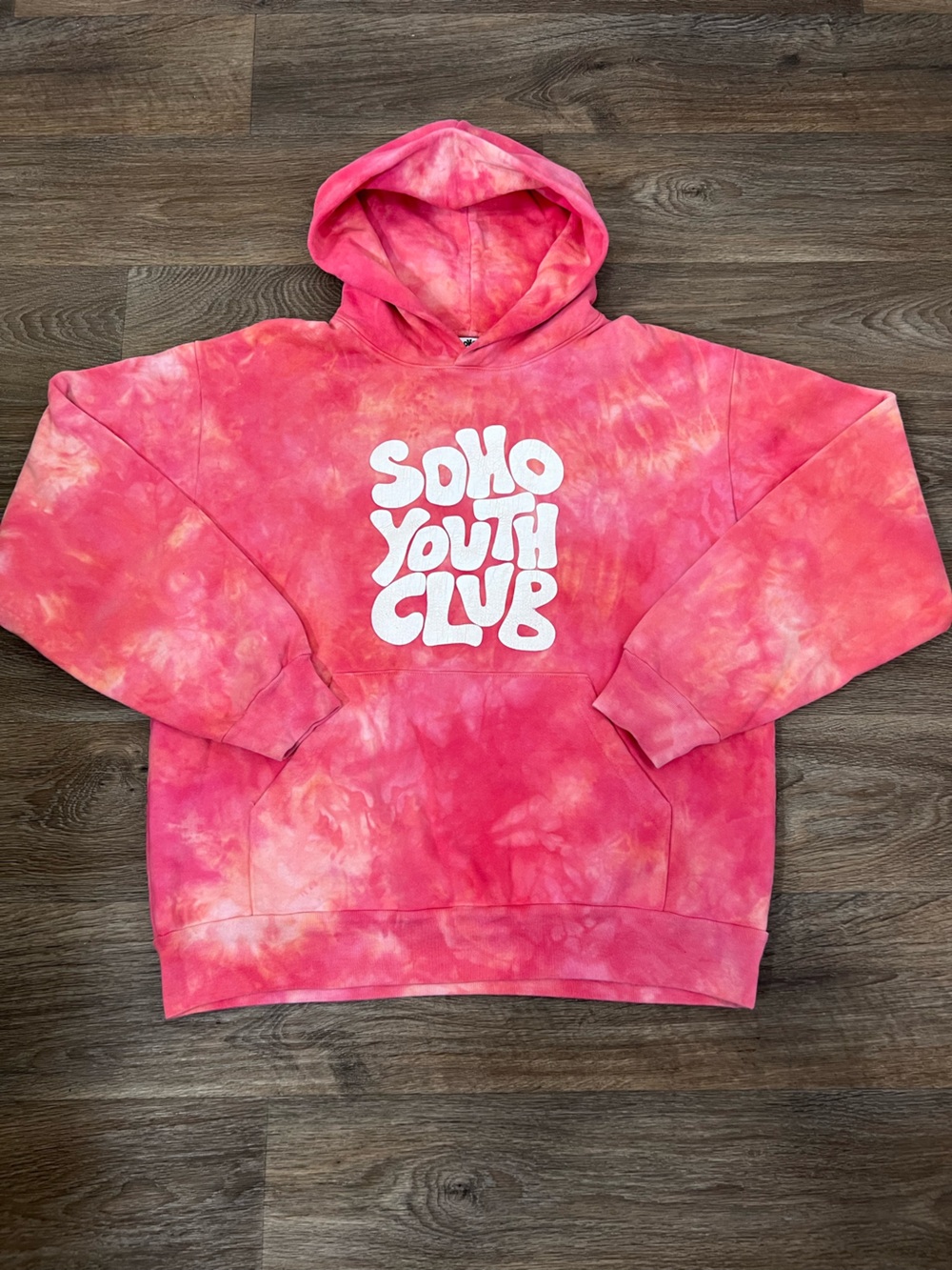 Limited edition Soho Youth Club pink tie-dye hoodie Size L #tie-dye/A575